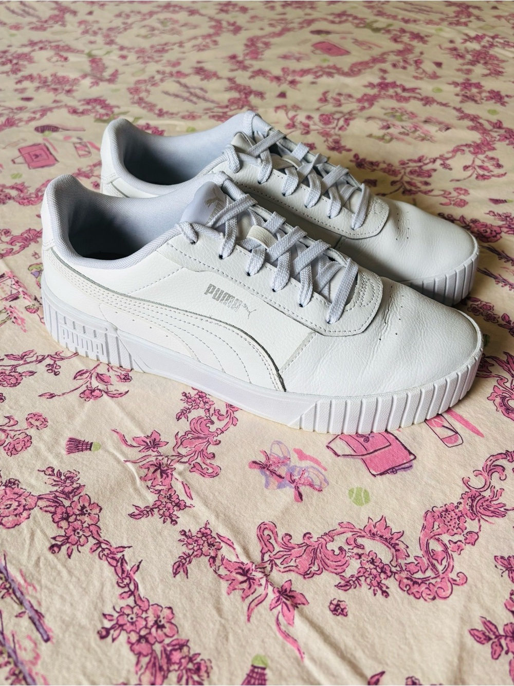 Puma Carina 2.0 white womens sneakers